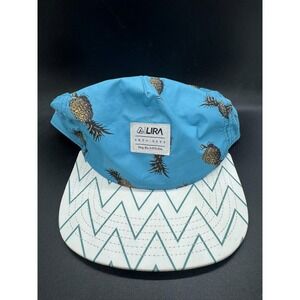 Lira Creative Society Pinapple Blue Skater Hat Cap Buckle Unisex Adjustable